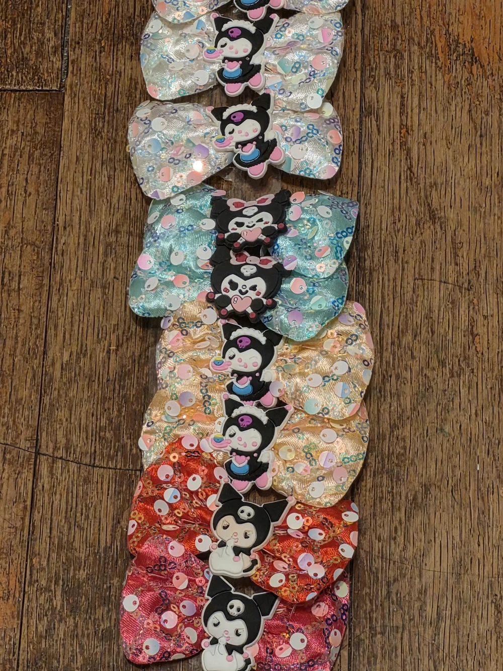 Kids Sequin Bow Hair Clips - Multicolor Different Characters